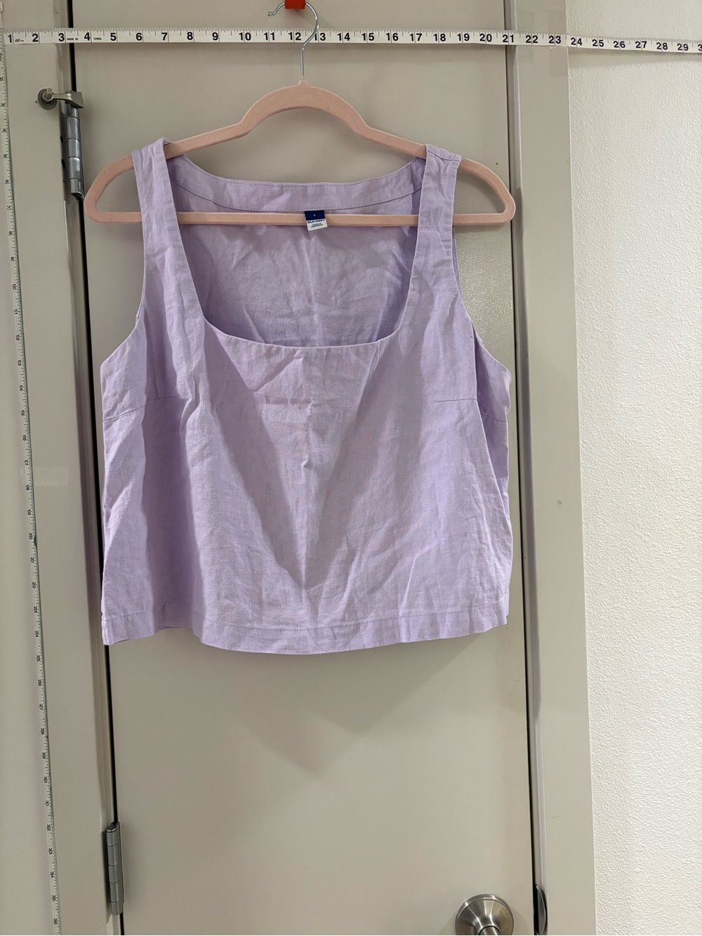 Old Navy Lavender Scoop Neck Linen-Blend Tank